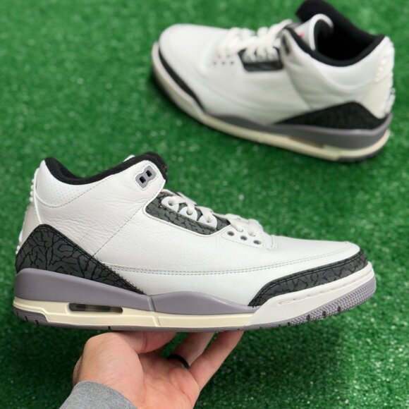 Nike Jordan 3 Retro Cement Grey Mens Basketball CT8532-106 VNDS Sz 8.5
